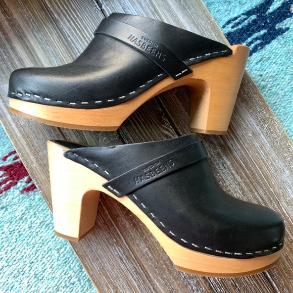 Swedish Hasbeens Slip In Classic Clogs 6 - Picture 9 of 10